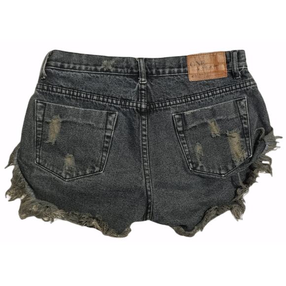 One Teaspoon x Free People Bandits Button Fly Shorts Size 27 - Picture 3 of 9